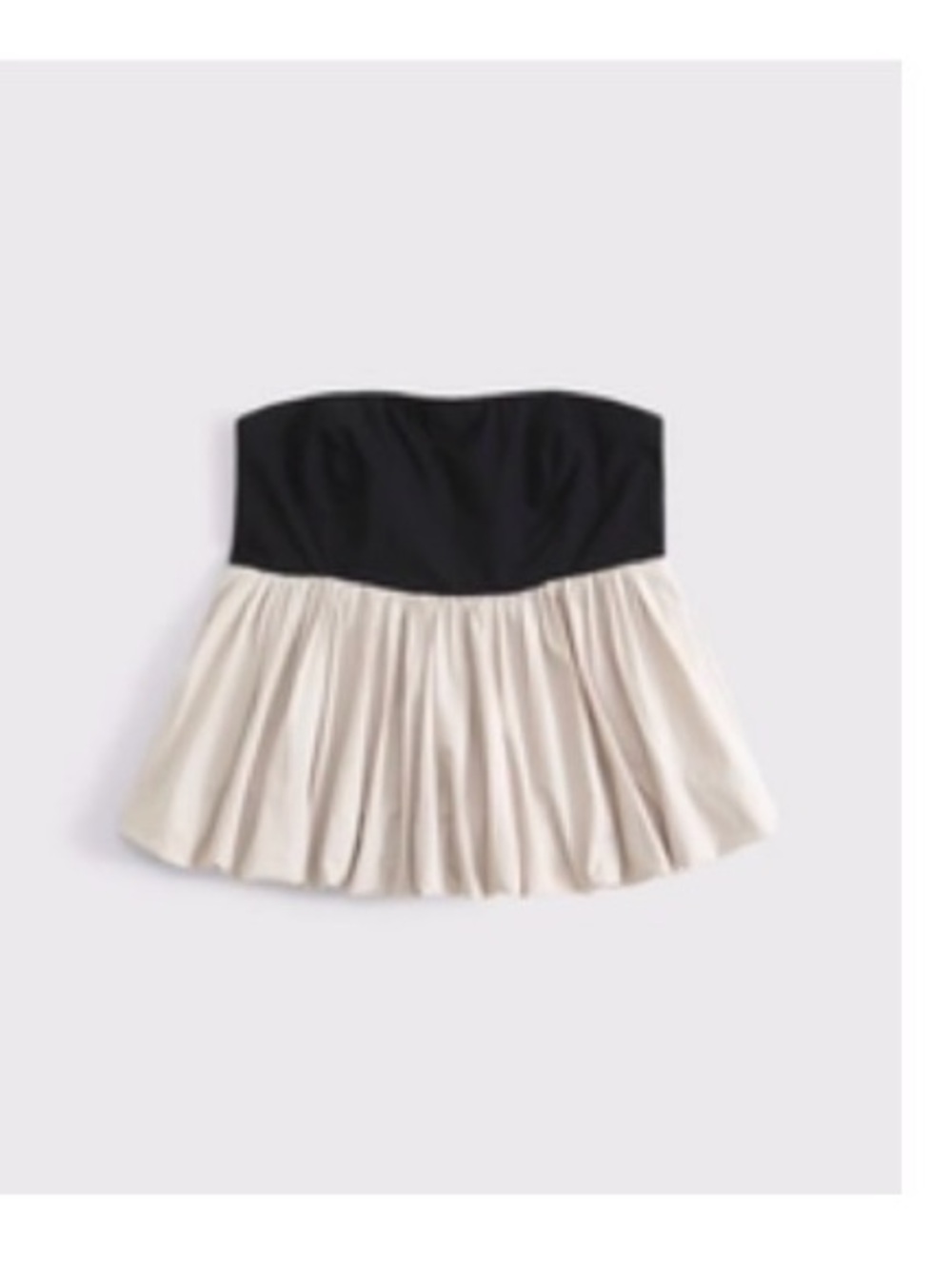 Abercrombie Strapless Bubble Hem Top- Ash